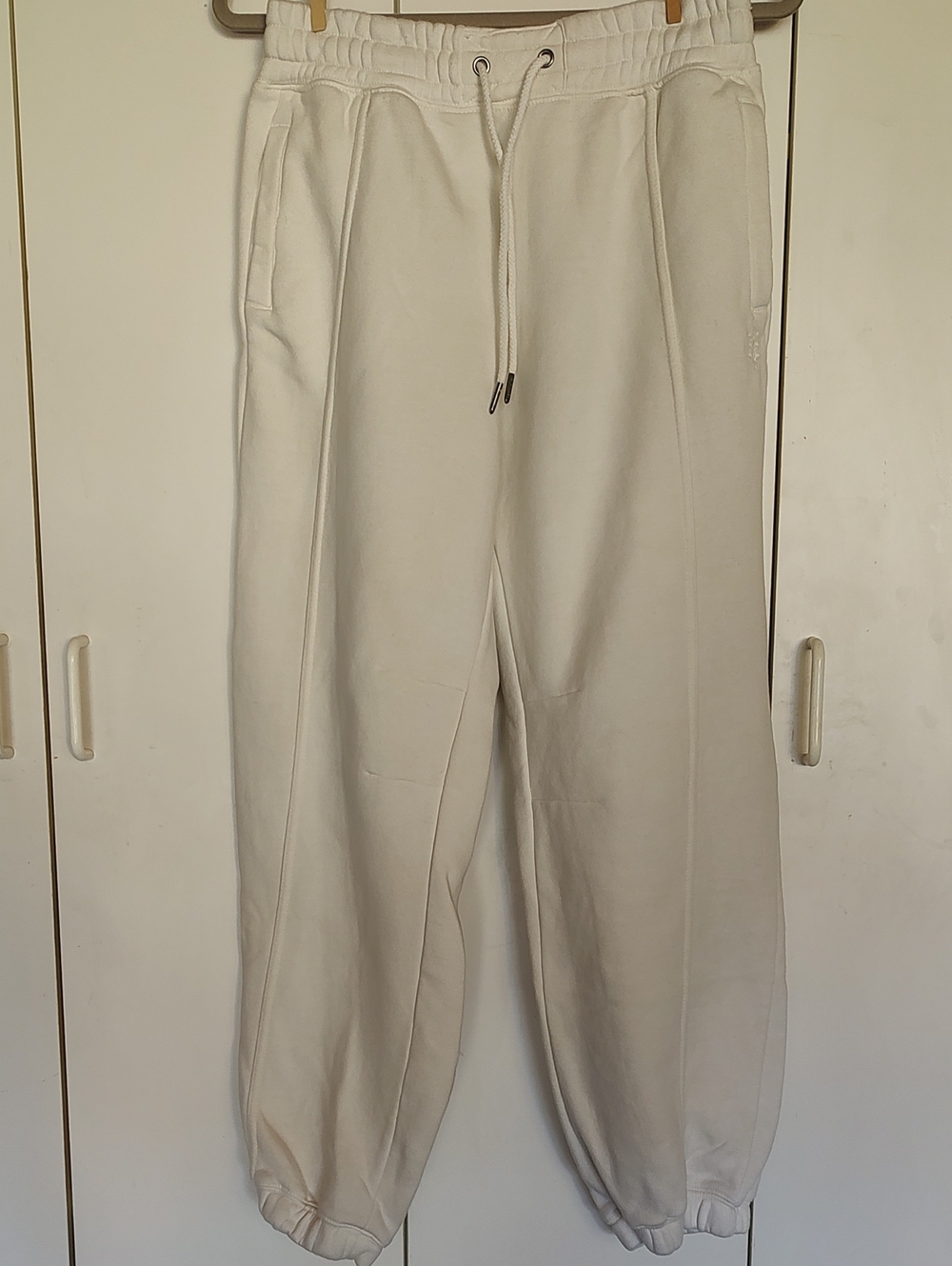 Free People Movement Cream Drawcord Wide-Leg Joggers